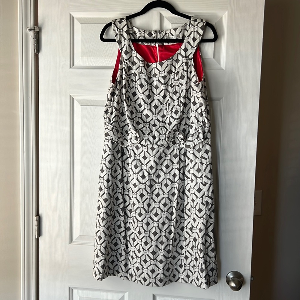 Grey and white dress. Size 18